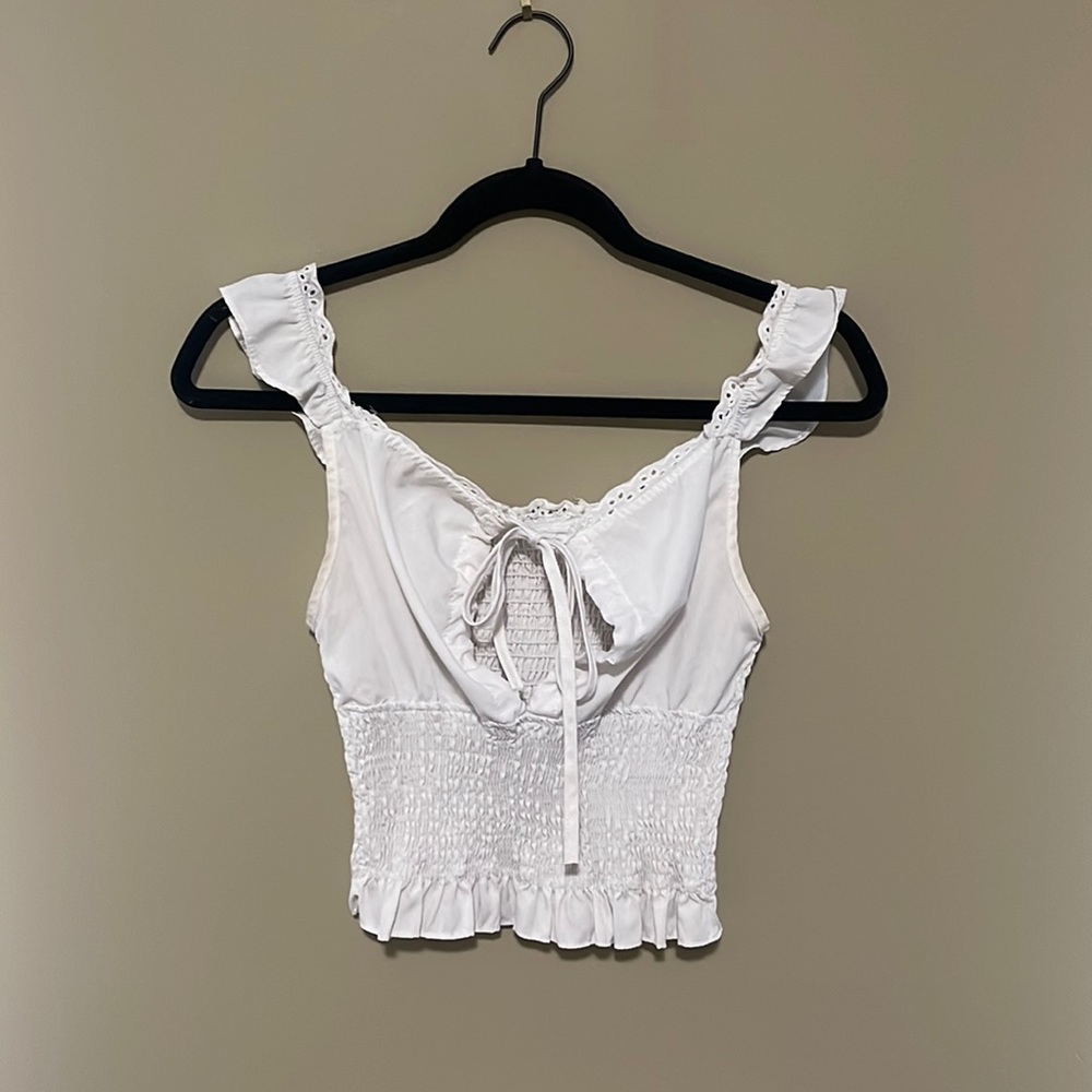 Y2K tie-front crop top